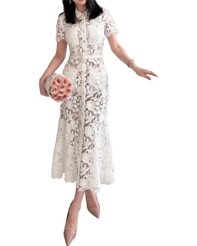 Kayla Paris Embellished Midi Dress In Gray