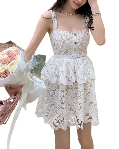 Kayla Paris Embellished Mini Dress In White