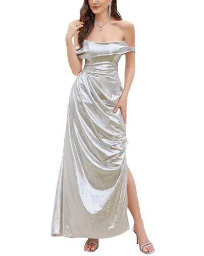 Kayla Paris Maxi Dress In Gray