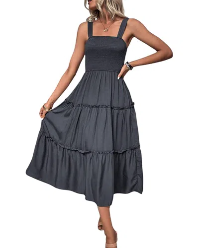 Kayla Paris Midi Dress In Gray