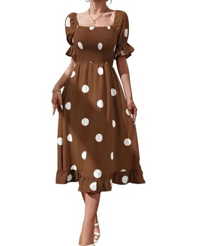Kayla Paris Midi Dress In Brown