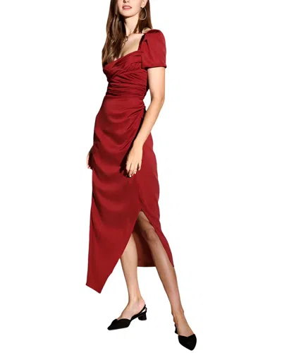 Kayla Paris Midi Dress In Red