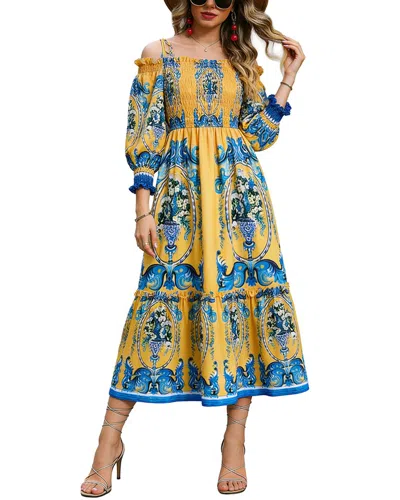 Kayla Paris Midi Dress In Yellow