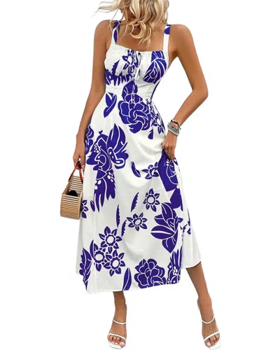 Kayla Paris Printed Midi Dress In Blue