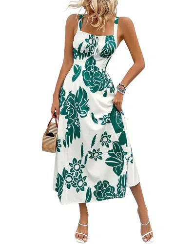 Kayla Paris Printed Midi Dress In White