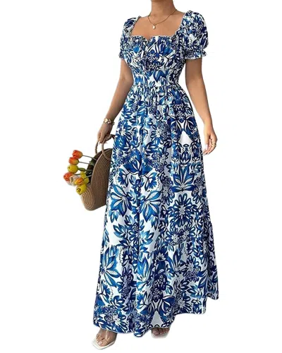 Kayla Paris Short Sleeve Maxi Dress In Multi