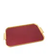 Kaymet Aluminium Serving Tray In Burgundy