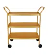 Kaymet Aluminium Three-tiered Trolley In Gold