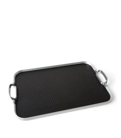 Kaymet Cut-out Serving Tray In Silver