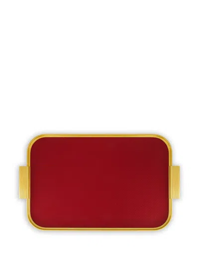 Kaymet Diamond Handled Tray In Red