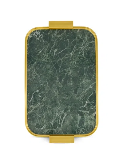 Kaymet Marble Anodised Tray In Green
