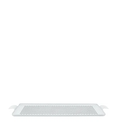 Kaymet Pressed Rubber Grip Tray In Silver
