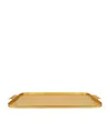 Kaymet Ribbed Serving Tray In Gold