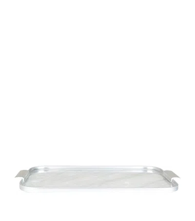 Kaymet Ribbed Tray In Metallic