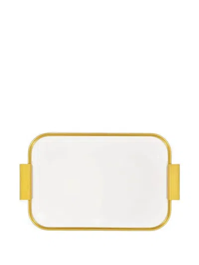 Kaymet Ribbed Tray In White