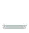 Kaymet Rubber Grip Cut Out Handle Tray In Silver
