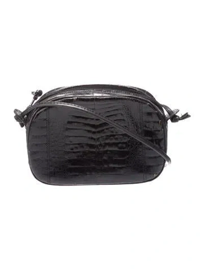 Pre-owned Kayo Nakamura By Y's Embossed Leather Pouch In Blue