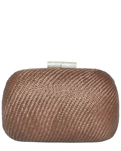 Kayu Mani Straw Clutch In Brown
