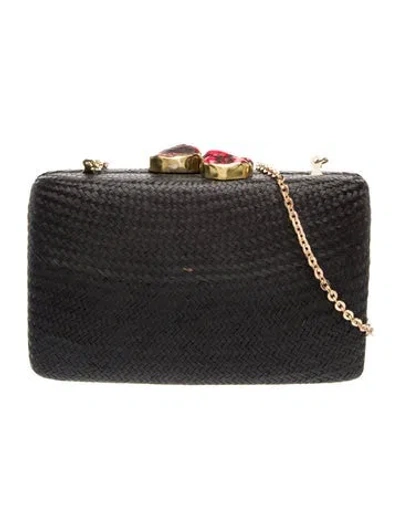 Pre-owned Kayu Raffia Shoulder Bag In Black