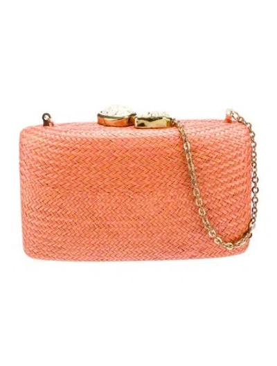Pre-owned Kayu Raffia Shoulder Bag In Orange