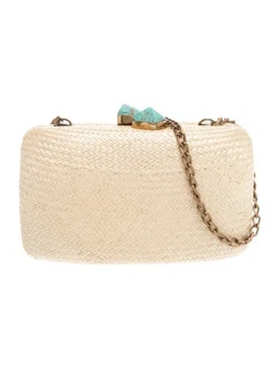 Pre-owned Kayu Rattan Clutch In Neutrals