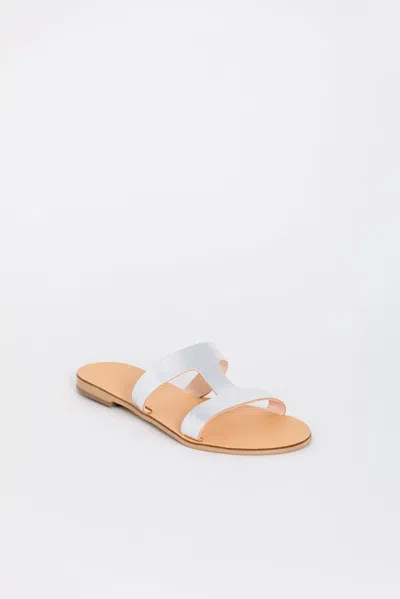 Kayu Santorini Vegetable Tanned Leather Sandal In White