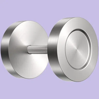 Kayu Sliding Barn Door Handles Stainless Steel Round Recessed Knob Flush Pulls For Sliding Doors, Modern 