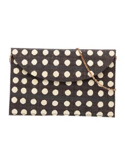 Pre-owned Kayu Straw Clutch In Black