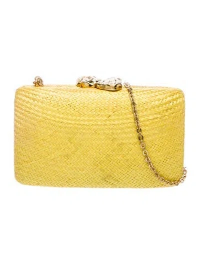 Pre-owned Kayu Straw Crossbody Bag In Yellow