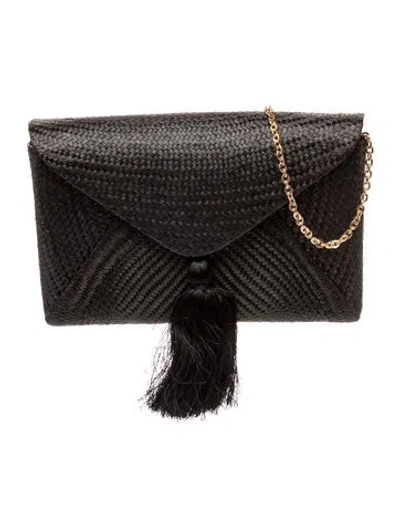 Pre-owned Kayu Straw Evening Bag In Black