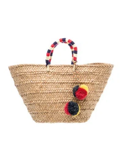 Pre-owned Kayu Straw Evening Bag In Neutral