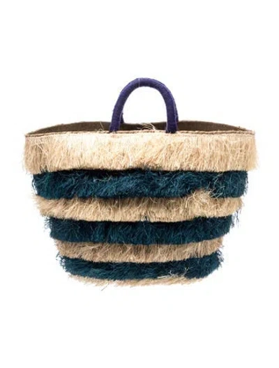 Pre-owned Kayu Straw Top Handle Bag In Neutrals
