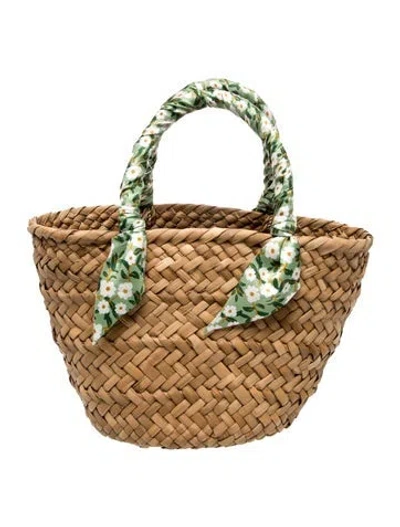 Pre-owned Kayu Straw Top Handle Bag In Neutrals