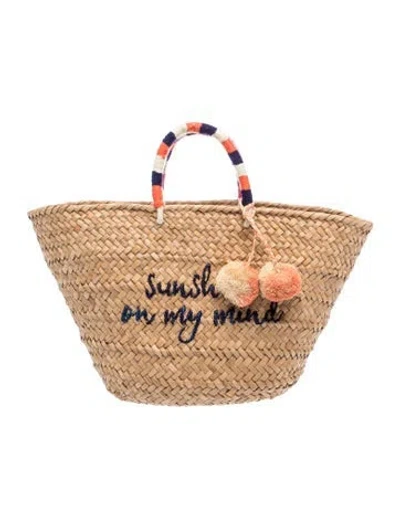 Pre-owned Kayu Straw Tote In Neutral