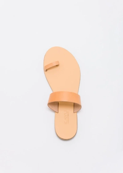 Kayu Thessa Vegetable Tanned Leather Sandal In White