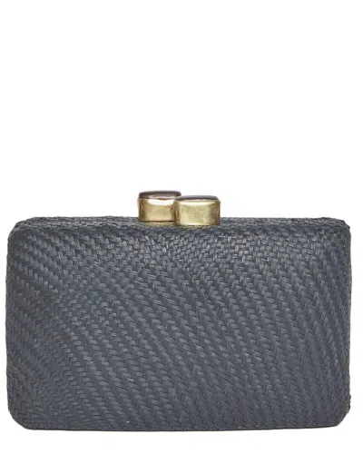 Kayu Uxmal Straw Clutch In Blue