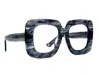 Kazoku Lunettes Brazen Oversized Square Opthalmic Glasses In Col 0074 In Gray