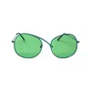 Kazoku Lunettes Escape Uv Gold Platted Sunglasses In 483 In Green