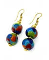 Kazuri Crazy Parrot Earrings In Multi
