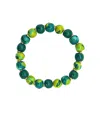 Kazuri Dreamscape Amulet Bracelet In Green