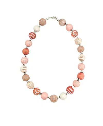 Kazuri Heavenly Necklace In Pink