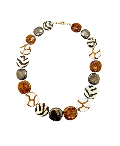 Kazuri Safari Sunrise Necklace In Multi