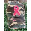 Kbethos Women's Distressed Ribbon Hope Baseball Cap In Camo In Animal Print