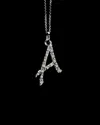 Kc Designs 14k Diamond Initial A-z Pendant In Metallic