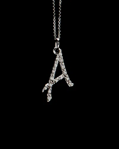 Kc Designs 14k Diamond Initial A-z Pendant In Metallic