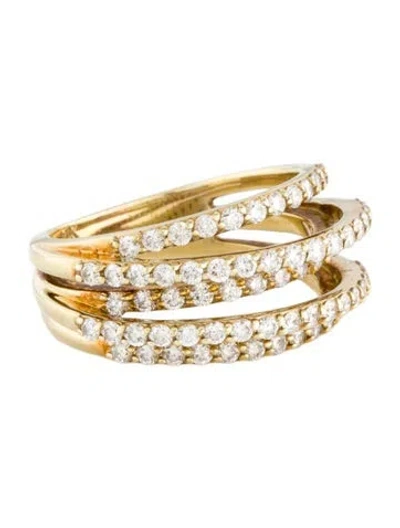 Pre-owned Kc Designs 14k Diamond Roller Coaster Ring In Multi