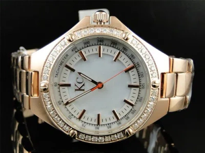 Pre-owned Kc Ladies Womens Techno Com  36mm Rose Diamond Watch Joe Rodeo Jojo Aqua Master In Dark Gray