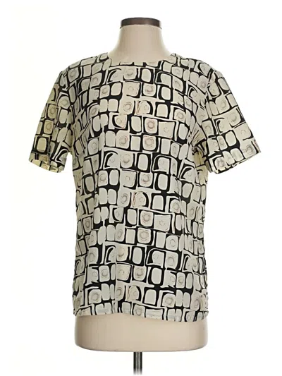 Pre-owned K.c. Studio Short Sleeve Blouse In White