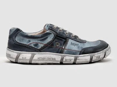 Kcr Group Men's Action Leather Shoes In Blue In Multi
