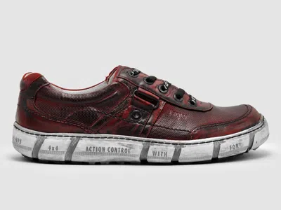 Kcr Group Men's Action Leather Shoes In Red In Multi